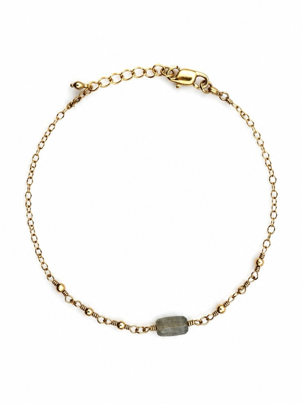 Handmade Laboradorite Gold Bracelet